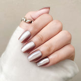 Rose Gold Mirror Cat Eye Press-On Nails