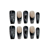 Dark Shades Spider Web Press-On Nails