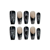Dark Shades Spider Web Press-On Nails