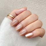 Solid Glossy Nude Brown Press-On Nails