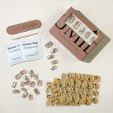 Blush Pink with Gold Branches White Flowers Press-On Nails