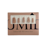 Matte Nude Brown Bohemian Patterns Press-On Nails