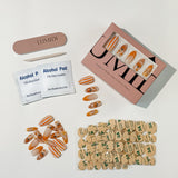 Orange pumpkins and autumn leaves Press-On Nails