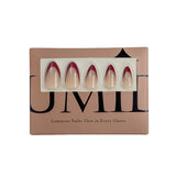 Red French Tip Press-On Nails