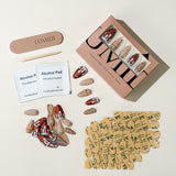 Glittery Red With White Drips And Gingerbread Men Press-On Nails