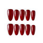 Classic red medium round Press-On Nails