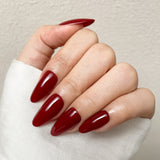 Classic red medium round Press-On Nails