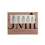 Ocean Holographic Gradient Cat Eye Press-On Nails