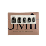 Dark Gray Starry Cat Eye Press-On Nails