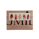 Christmas Trees, Red Gift Boxes And Baubles Press-On Nails