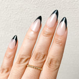 Black French Tip Press-On Nails