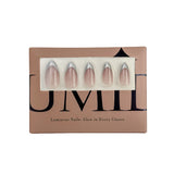 Silver French Tip Press-On Nails