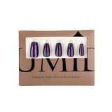 Purple Holographic Cat Eye Press-On Nails