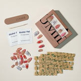 Hand-Drawn Doodles, Red Hearts and Cherry Graphic French Tip Press-On Nails