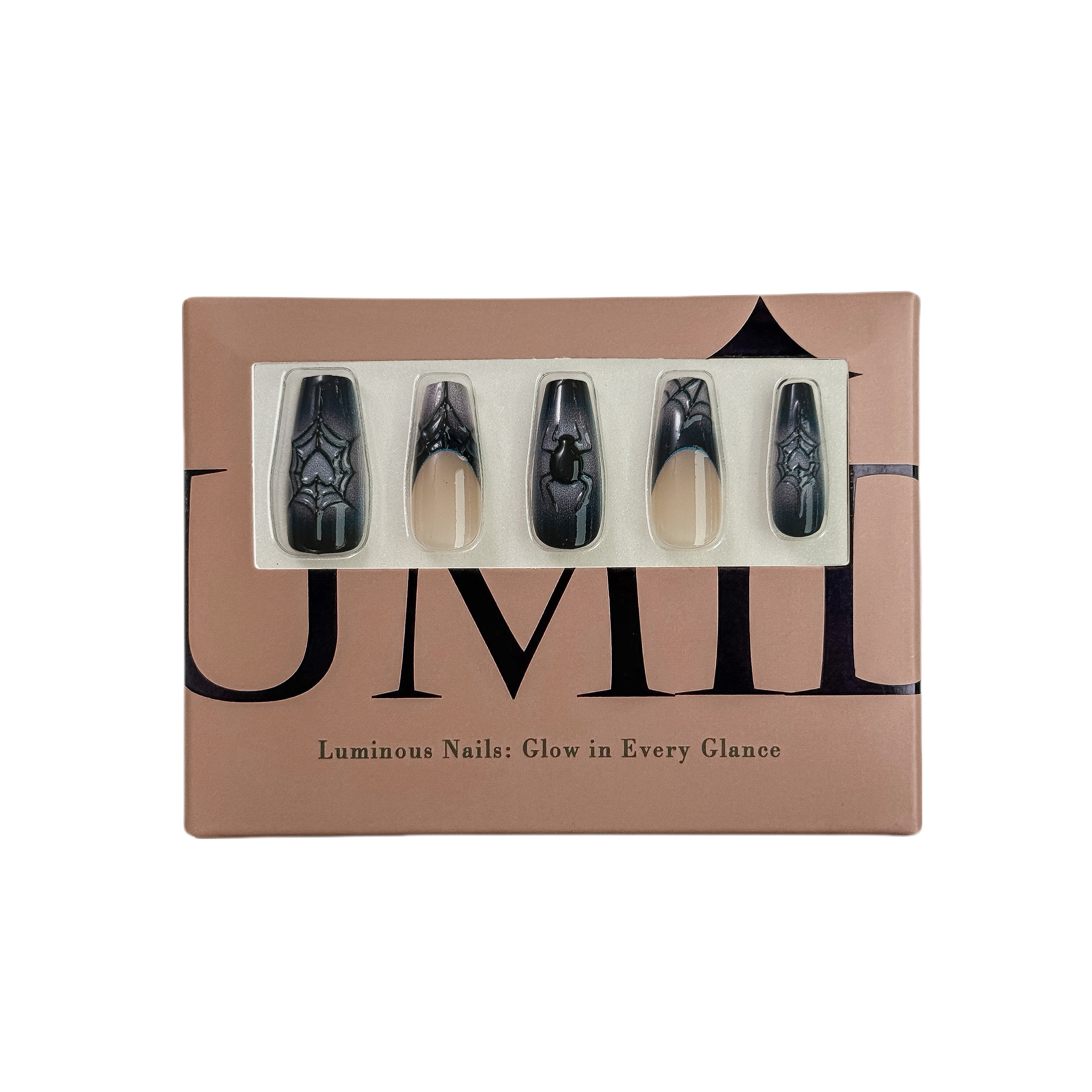 Dark Shades Spider Web Press-On Nails