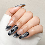 Dark Shades Spider Web Press-On Nails
