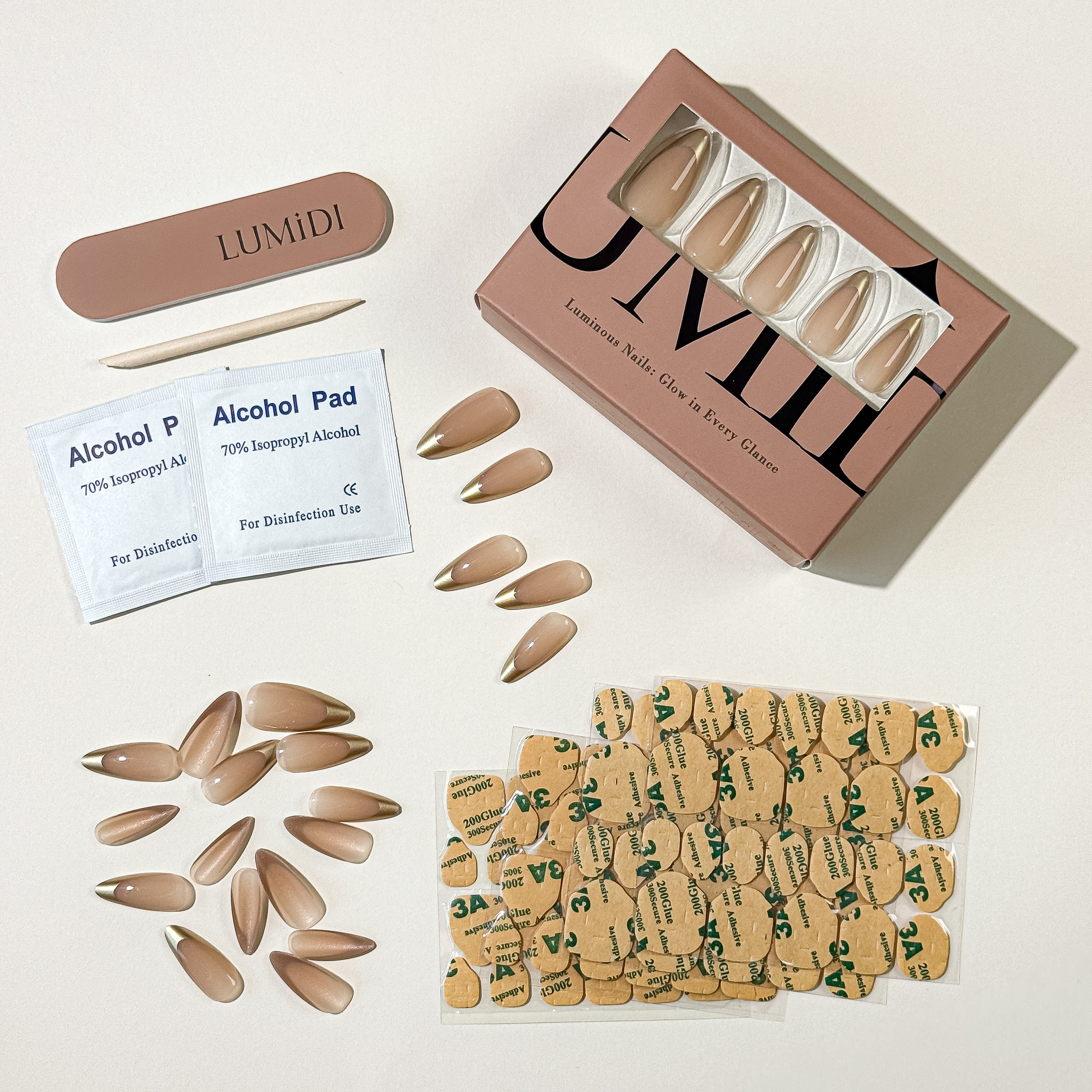 Gold French Tip Press-On Nails