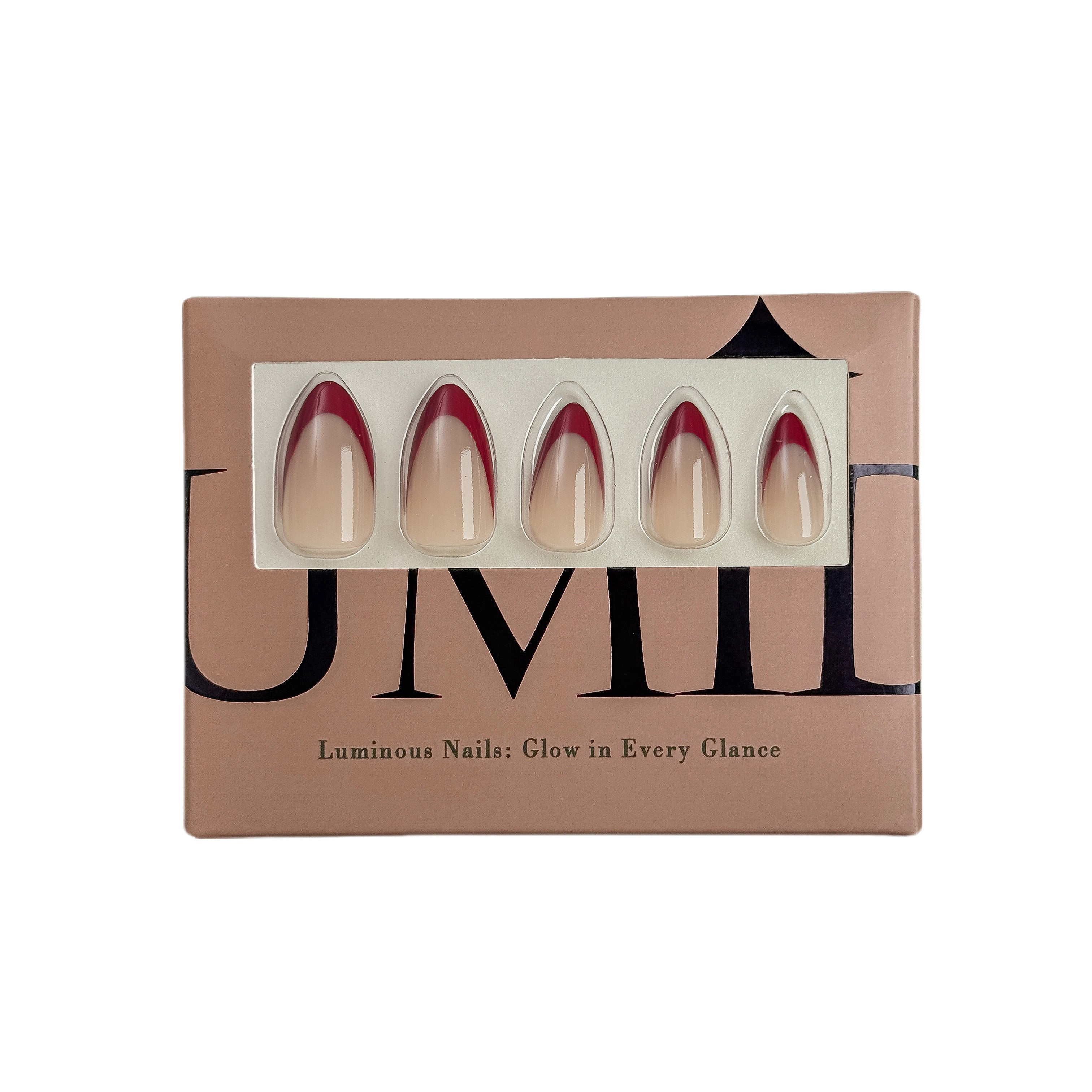 Red French Tip Press-On Nails