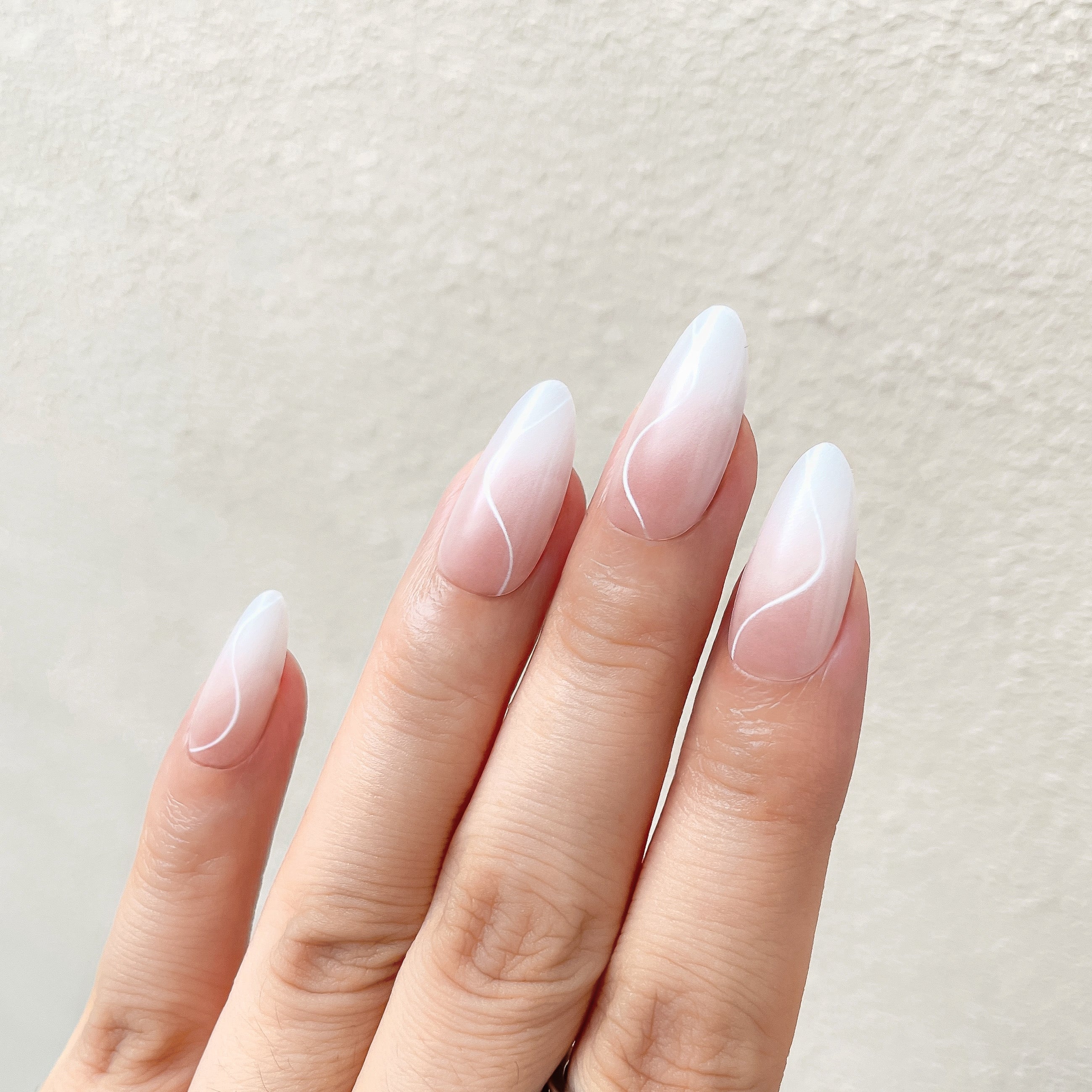 Blush Pink Gradient Modern Style Press-On Nails