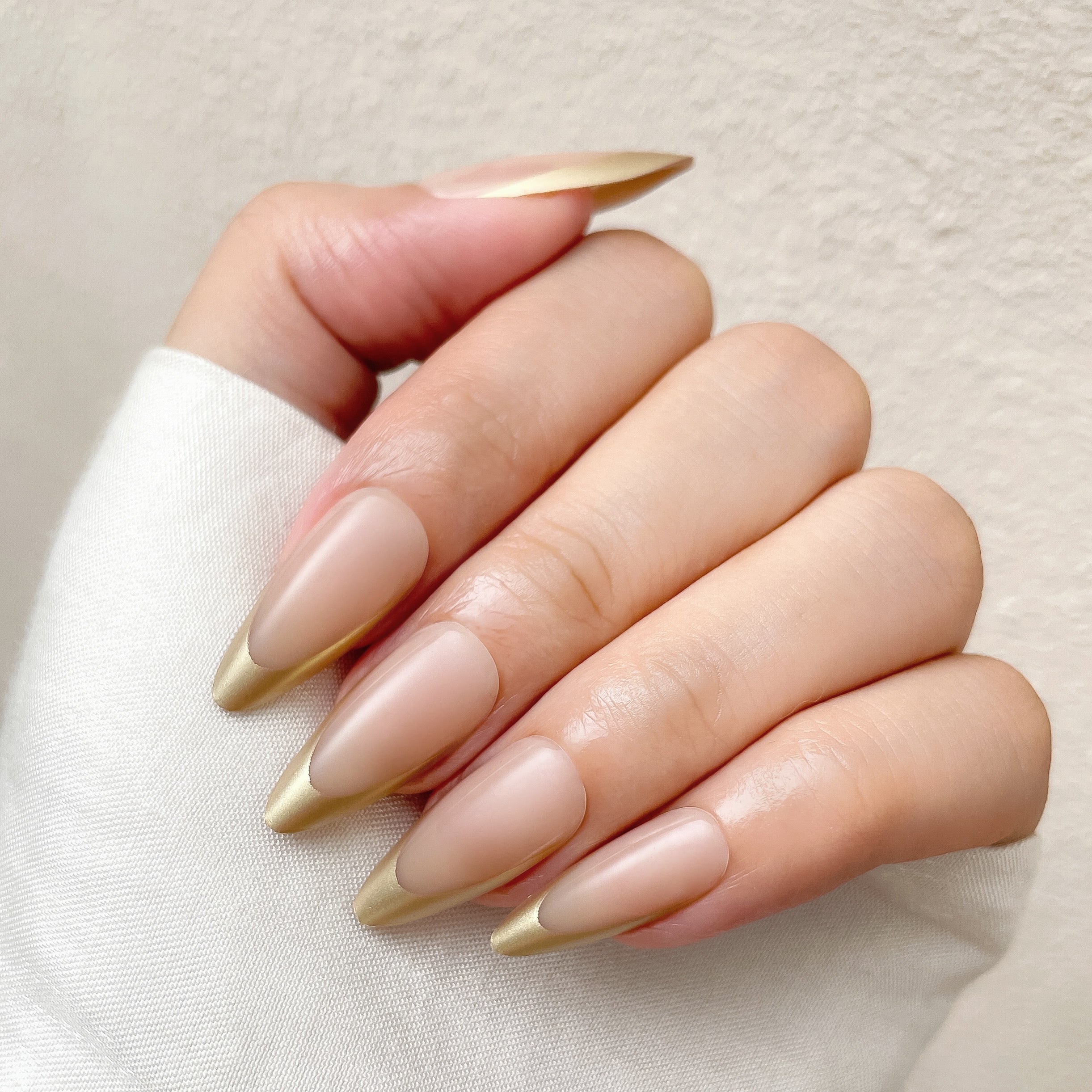 Gold French Tip Press-On Nails